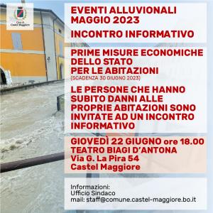 22 giugno: incontro con residenti della zona alluvionata