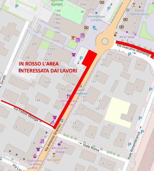 Lavori E-Distribuzione in via Gramsci
