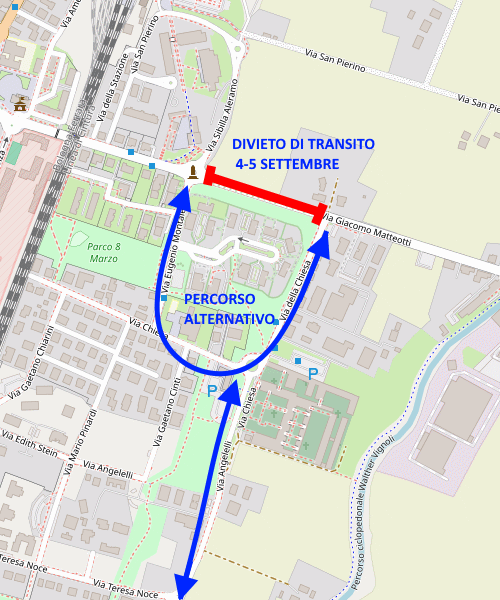 Lavori stradali in via Matteotti