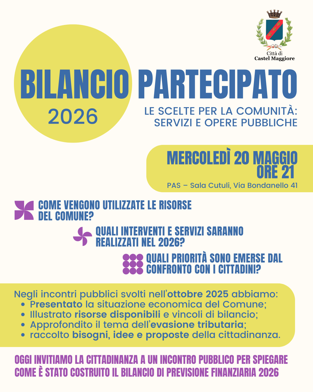 Bilancio Partecipato 20 maggio 2026