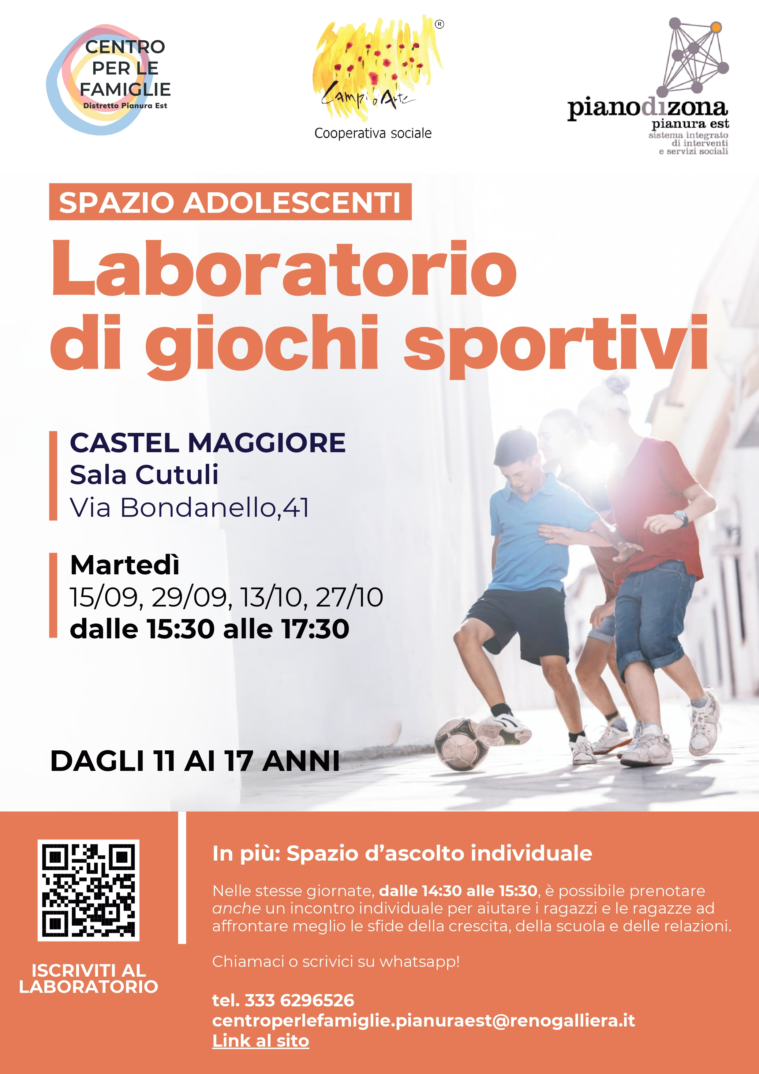Spazio adolescenti - laboratorio di giochi sportivi